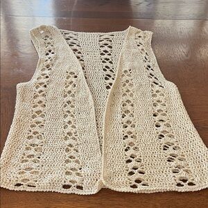 Crochet Open-Front hand crocheted Vest